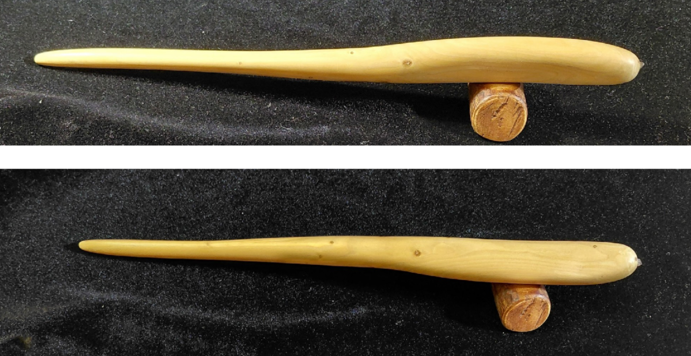 Dragonfly Wand – Douglas Fir with Angel Aura Quartz (10.25")